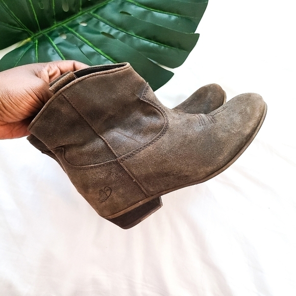 Brown leather slip on booties - Picture 12 of 12